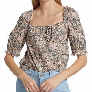 PAIGE ELISE TOP ECRU MULTI WOMEN'S XS